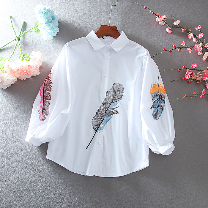 เสื้อลินิน เสื้อผ้าฝ้ายลินิน เสื้อเชิ้ตผ้าลินิน ปักลายสวยๆด้วยด้าย สไตล์VINTAGE BY Dreamroom