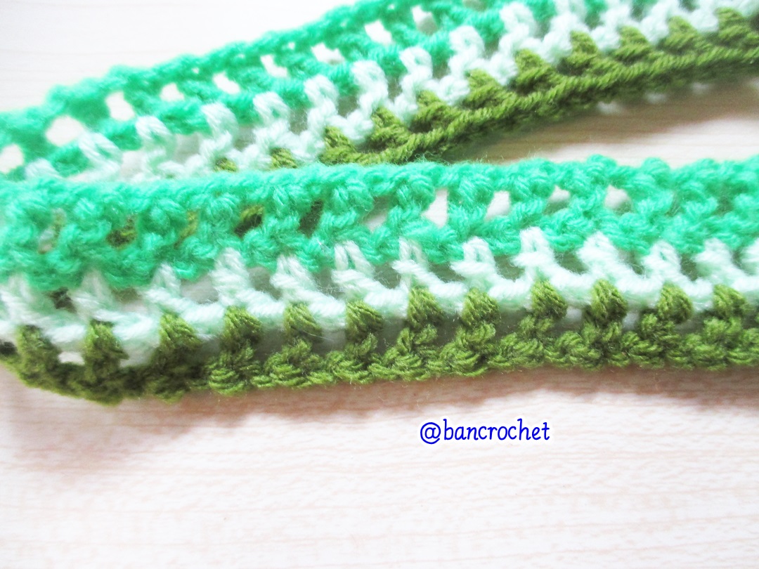 Bancrochet ที่คาดผมถักโครเชต์ สลับสี crochet headband หลากสี 1-1.5*13 inch