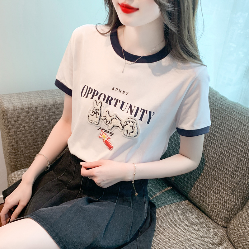 เสื้อผ้าวัยรุ่นเกาหลี เสื้อยืดวัยรุ่นผู้หญิง มีขนาด S M L XL