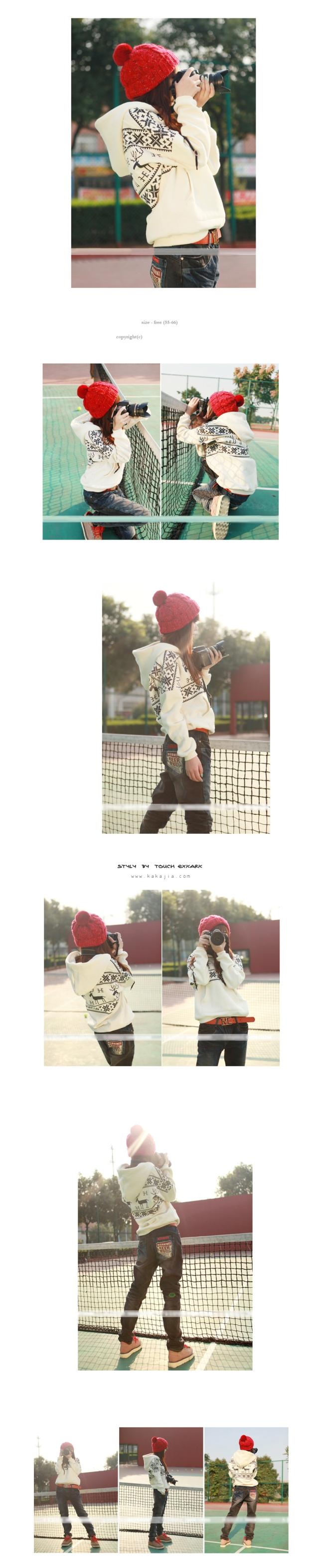 เสื้อกันหนาว ฮู้ดดี้ ลายเกล็ดหิมะ กวาง น่ารัก เลือกสีที่พร้อมส่งด้านในเลยจ้า