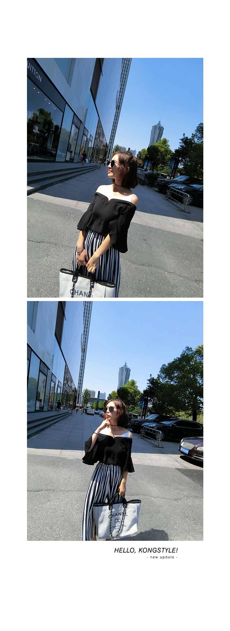 เสื้อแฟชั่น แขนสามส่วน ผ้าชีฟองมี texture เนื้อเบา ใส่สบาย samepic