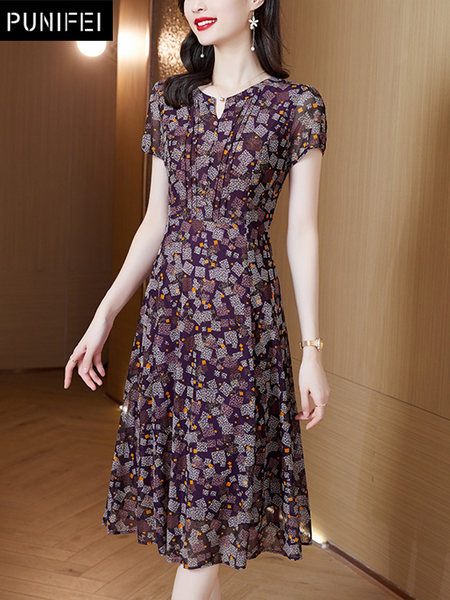 เดรสวัยผู้ใหญ่40-60ปี เดรสคุณแม่ ชุดเดรสทำงานวัยผู้ใหญ่ แบรนด์ MAMA DRESS