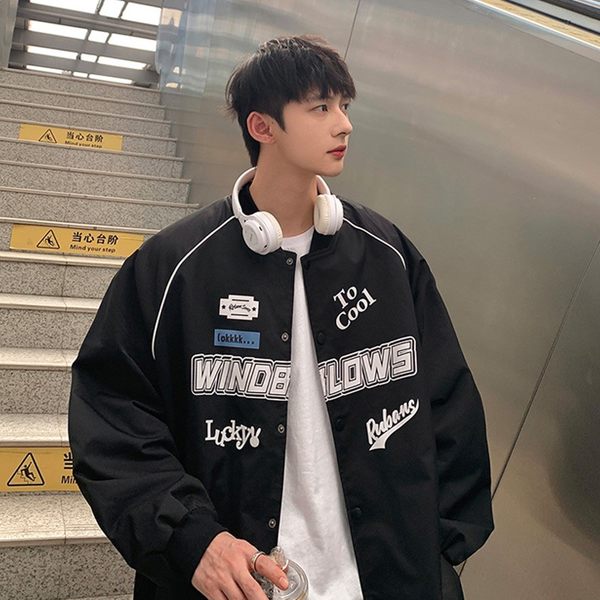 เสื้อแจ็คเก็ตเบสบอล เสื้อคลุม เสื้อแขนยาวสไตล์เกาหลี