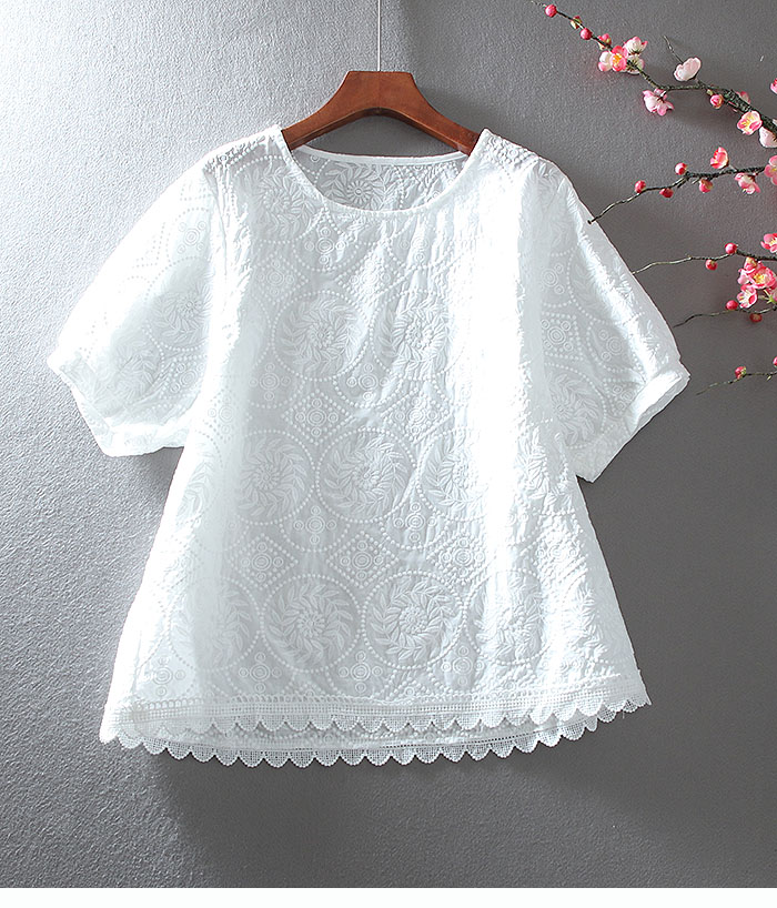 เสื้อลินิน เสื้อผ้าฝ้ายลินิน เสื้อเชิ้ตผ้าลินิน ปักลายสวยๆด้วยด้าย สไตล์VINTAGE BY Dreamroom