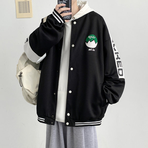 เสื้อแจ็คเก็ตเบสบอล เสื้อคลุม เสื้อแขนยาวสไตล์เกาหลี