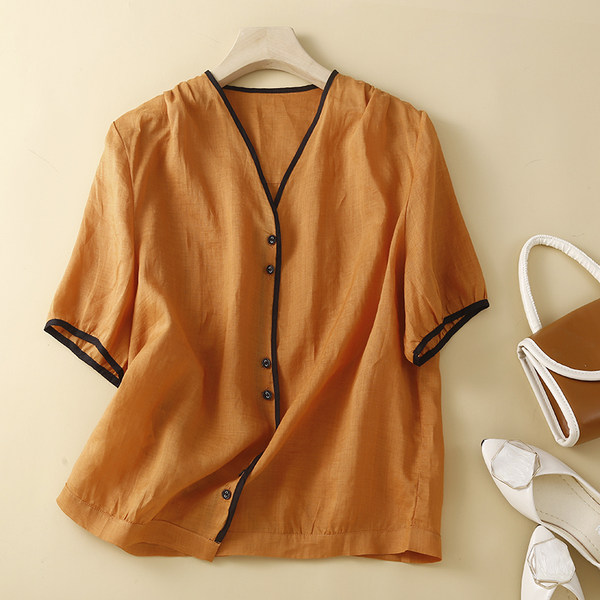เสื้อลินิน แบบเสื้อสวยๆ เสื้อผ้าฝ้ายลินิน เสื้อเชิ้ตผ้าลินิน BY LININ