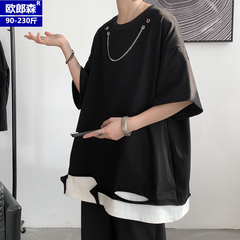 เสื้อยืดผู้ชายอ้วน S-5XL(อกเสื้อ39-51นิ้ว)