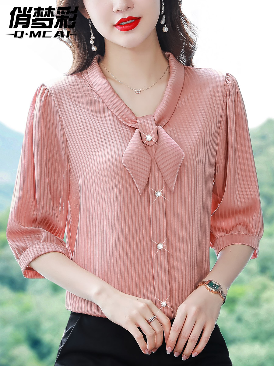 เสื้อชีฟอง เสื้อแฟชั่นสุภาพสตรีวัยผู้ใหญ่ มีไซต์ อก34นิ้ว-43นิ้ว