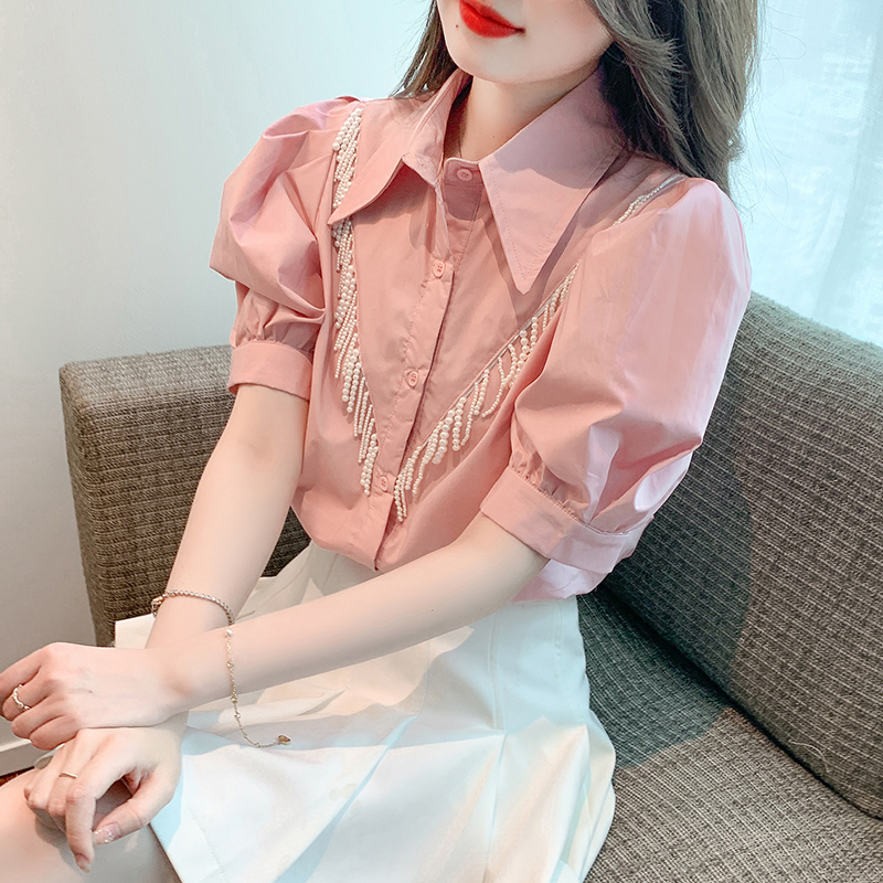 เสื้อเชิ้ตผู้หญิงใส่ทํางาน 390 บาทต่อชิ้น ฟรีค่าจัดส่ง