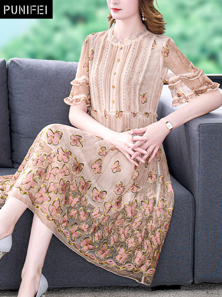 เดรสวัยผู้ใหญ่40-60ปี เดรสคุณแม่ ชุดเดรสทำงานวัยผู้ใหญ่ แบรนด์ MAMA DRESS