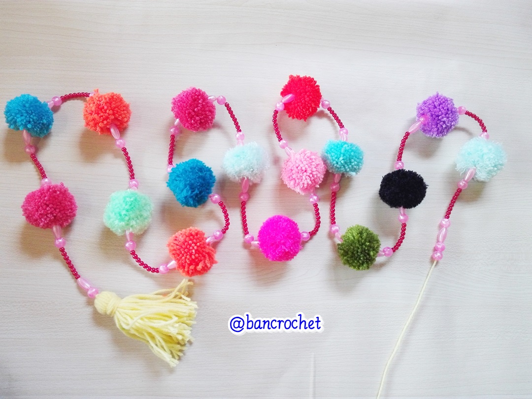 Bancrochet ม่านประตูโครเชต์ มู่ลี่ฉากกันห้อง crochet door hanging หลากสี 160 cm