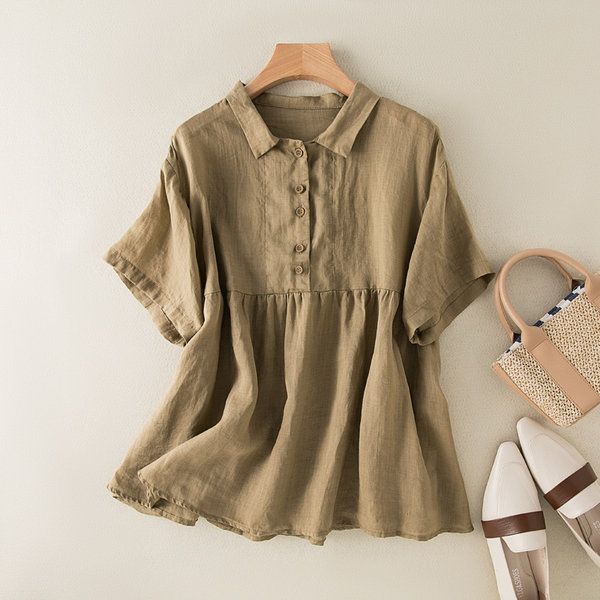 เสื้อลินิน แบบเสื้อสวยๆ เสื้อผ้าฝ้ายลินิน เสื้อเชิ้ตผ้าลินิน BY LININ