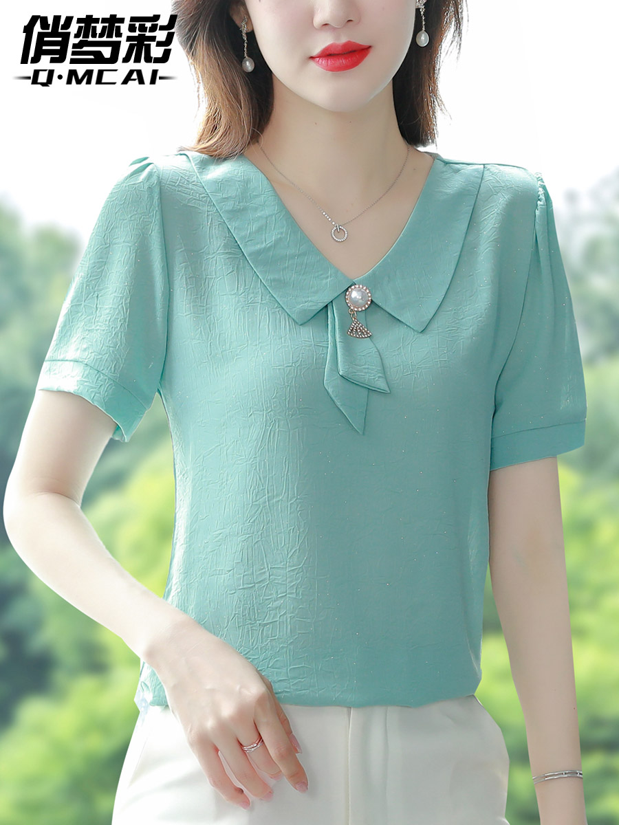 เสื้อชีฟอง เสื้อแฟชั่นสุภาพสตรีวัยผู้ใหญ่ มีไซต์ อก34นิ้ว-43นิ้ว