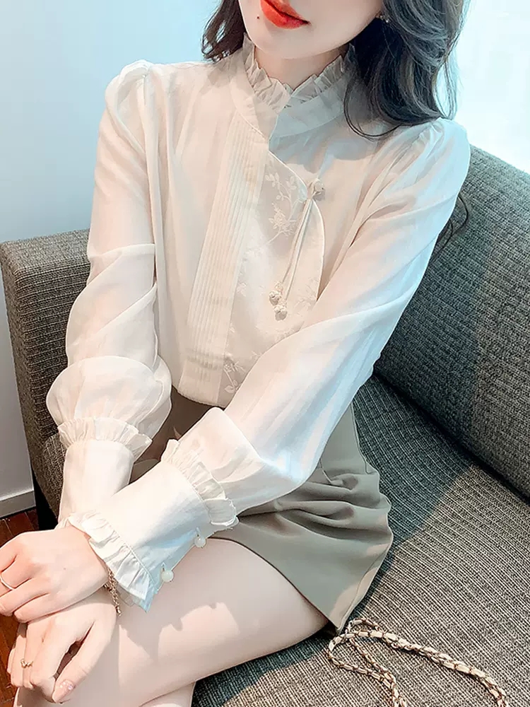 เสื้อลูกไม้ เสื้อเชิ้ตแขนยาว