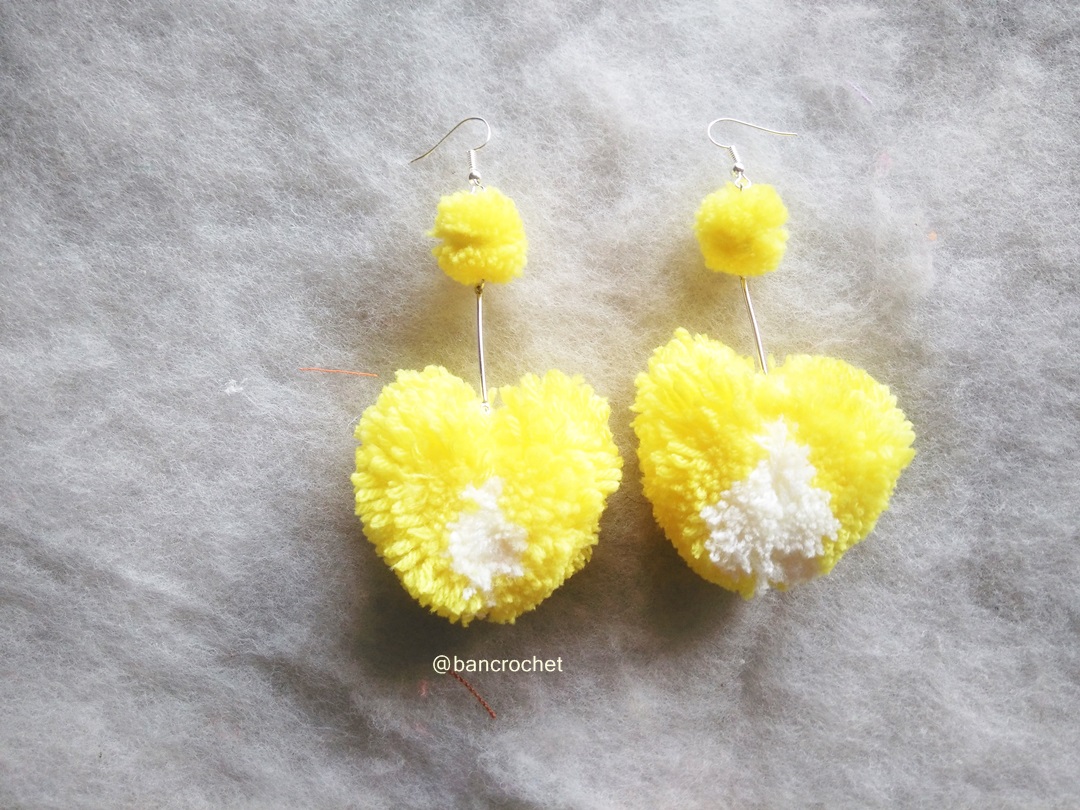 Bancrochet ต่างหูถักโครเชต์ crochet earring หลากสี 4-6 นิ้ว