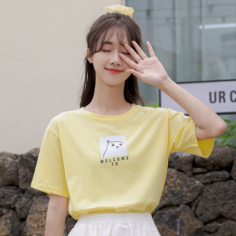 เสื้อผ้าวัยรุ่นเกาหลี เสื้อยืดวัยรุ่นผู้หญิง มีขนาด S M L XL