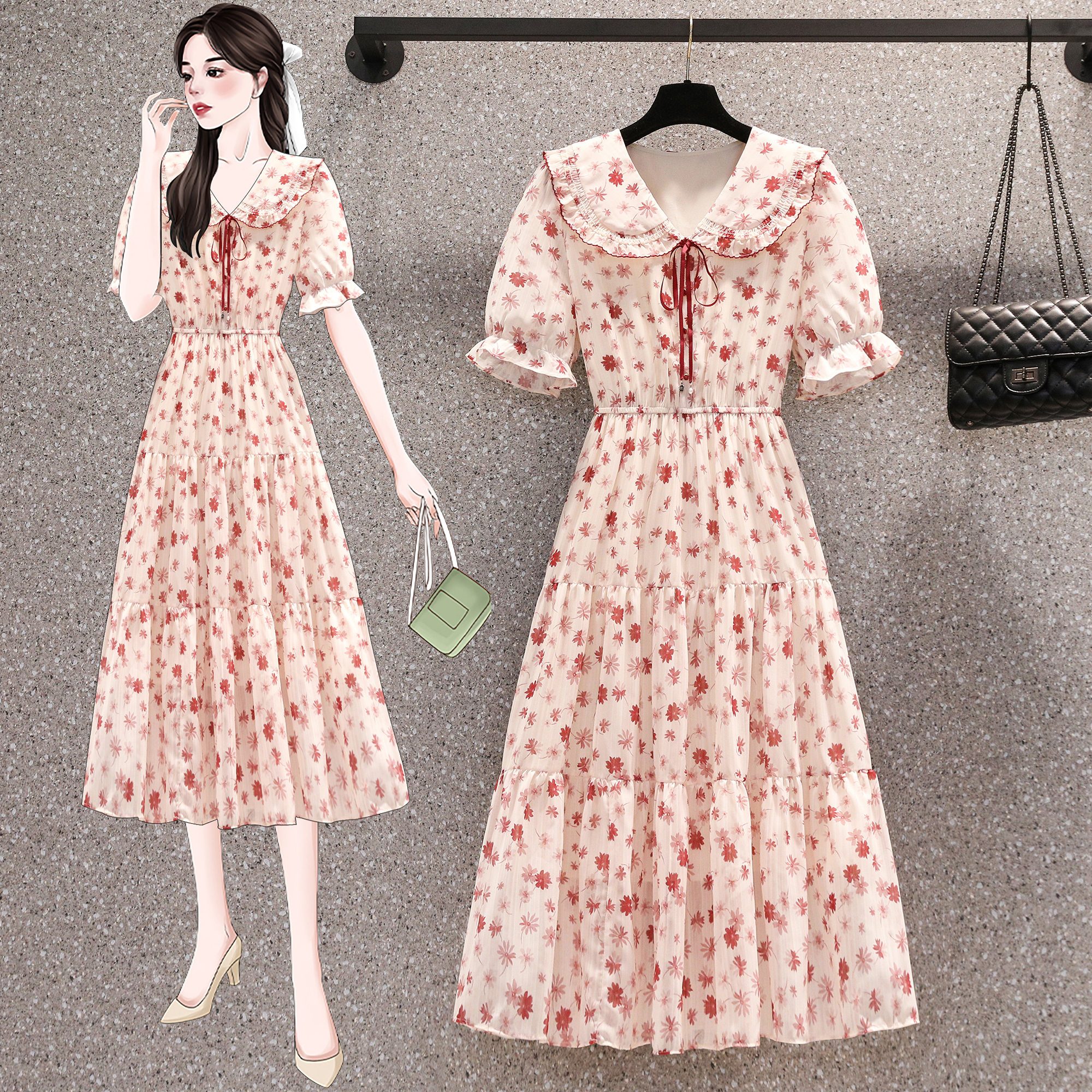 เดรสสาวอวบ มีไซส์ L-4XLอกเสื้อ 38-47 นิ้ว ใส่ได้ทั้งสาวหุ่นดีน่ารักจนถึงสาวอวบพลัสไซส์ จัดส่งฟรี! ทักแชทสั่งซื้อ