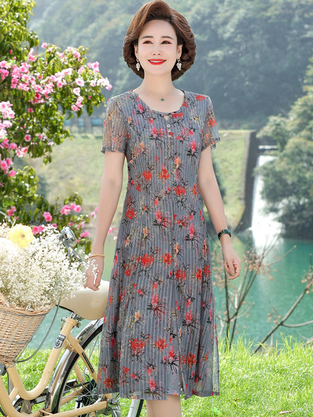 เดรสวัยผู้ใหญ่40-60ปี เดรสคุณแม่ ชุดเดรสทำงานวัยผู้ใหญ่ แบรนด์ MAMA DRESS
