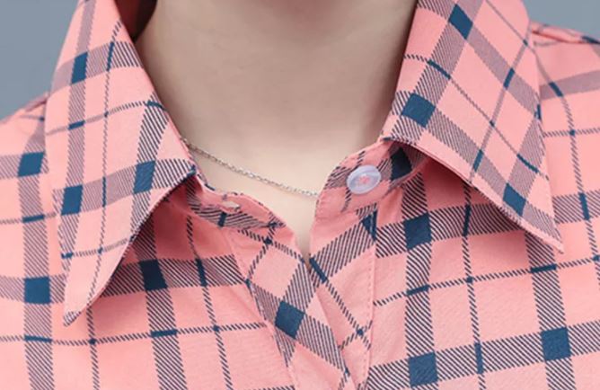 เสื้อเชิ้ตผู้หญิง เสื้อเชิ้ต แฟชั่น ลายสก็อต ใส่ทำงาน แบบสวย ดีไซน์เท่ เสื้อเชิ้ต แขนยาว แฟชั่นมาใหม่ 274583