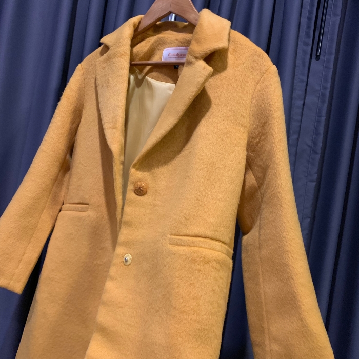 เสื้อโค้ท สไตล์เกาหลี ทรงคลาสสิค ผ้าขนสั้น พร้อมบุซะบใน ใส่ง่ายเข้ากับทุกชุด กันหนาวได้ดี พร้อมส่ง สีเหลือง