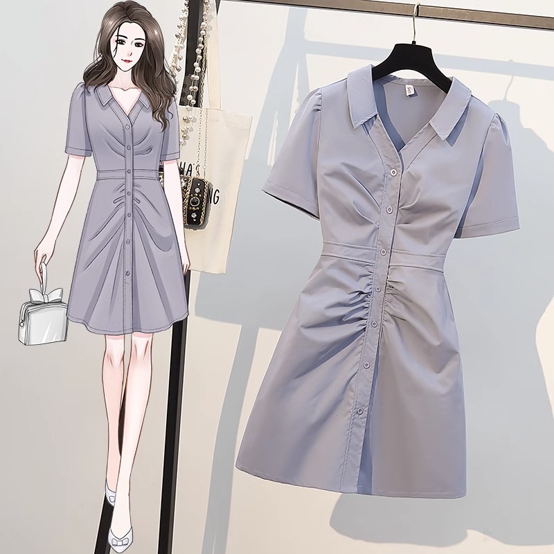เดรสแขนสั้น มีไซส์ L-4XLอก 38-47 นิ้ว ใส่ได้ทั้งสาวหุ่นดีน่ารักจนถึงสาวอวบพลัสไซส์ จัดส่งฟรี! ทักแชทสั่งซื้อ