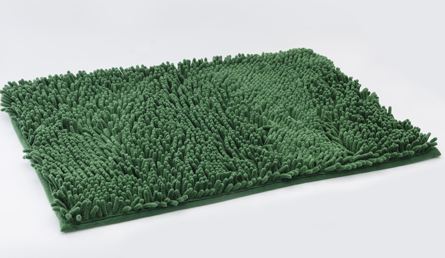 พรมเช็ดเท้า ไมโครไฟเบอร์ 40*60 cm สีเขียวแก่