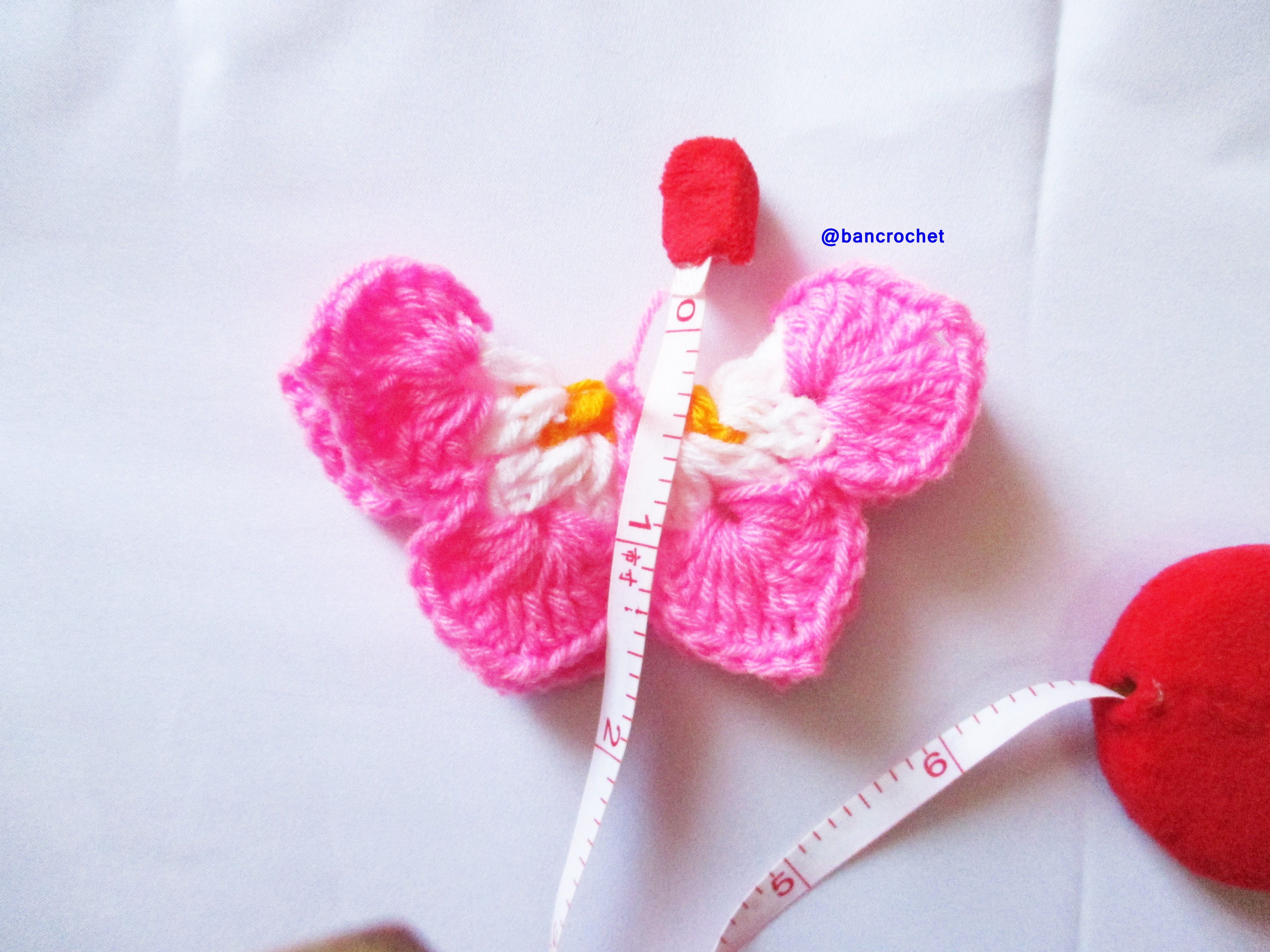 Bancrochet ผีเสื้อถักโครเชต์ Crochet Butterfly หลากสี 3x2 นิ้ว