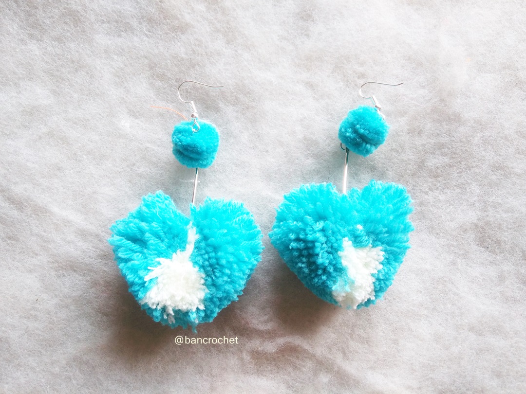 Bancrochet ต่างหูถักโครเชต์ crochet earring หลากสี 4-6 นิ้ว