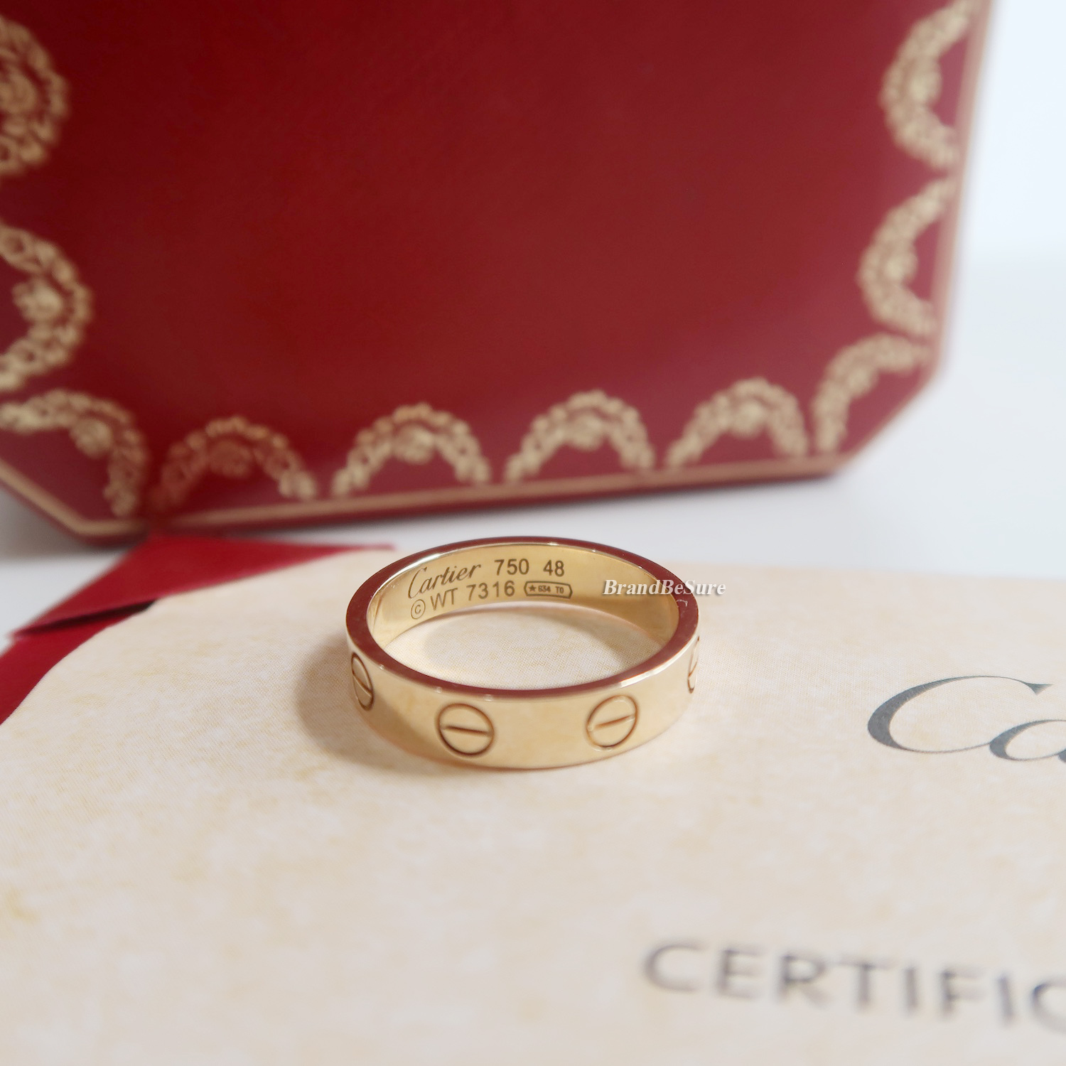 Cartier Yellow Gold Love Small Rings Size : 48