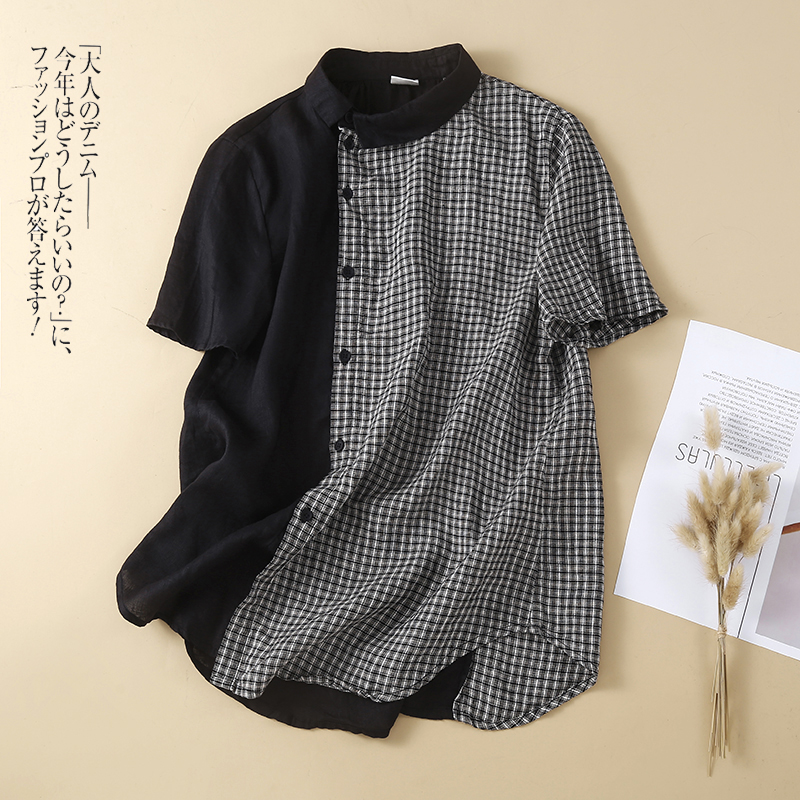 เสื้อลินินคนอ้วน เสื้อทีเชิ้ตคนอ้วนผู้หญิง เสื้อทีเชิ้ตตัวใหญ่ By Literary Plus size