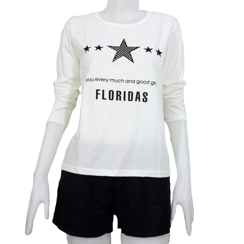 Blouse3668 เสื้อยืดแขนยาวสีพื้นสกรีนลายเก๋ๆ (มีหลายสีหลายลาย) ผ้าคอตตอนเนื้อดีนุ่มใส่สบาย งานดีแมทช์ง่าย แมทช์ได้ทั้งขาสั้นและขายาว