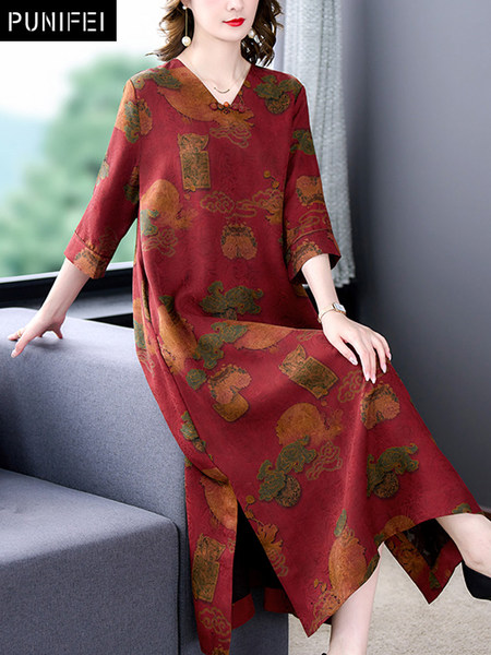 เดรสวัยผู้ใหญ่40-60ปี เดรสคุณแม่ ชุดเดรสทำงานวัยผู้ใหญ่ แบรนด์ MAMA DRESS