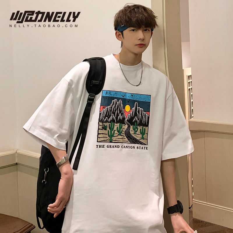 เสื้อยืดคอกลม ผู้ชาย เสื้อยืดผู้ชายเกาหลี เสื้อยืดเกาหลี แบรนด์ NELLY