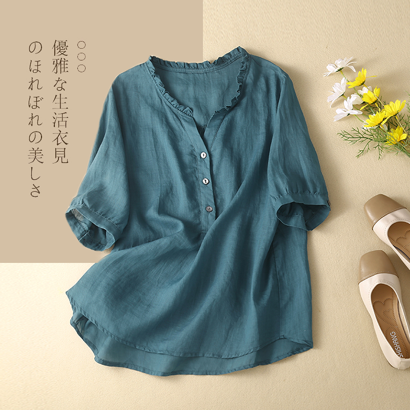 เสื้อลินิน เสื้อผ้าฝ้ายลินิน เสื้อเชิ้ตผ้าลินิน BY Zimo