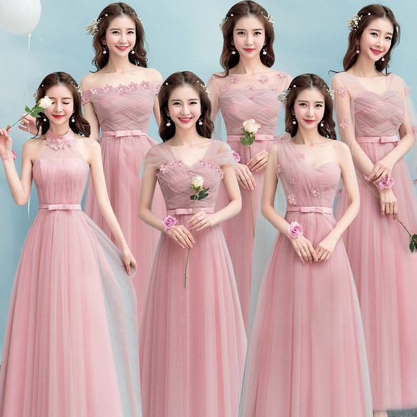 ชุดเพื่อนเจ้าสาว ชุดไปงานแต่งงาน ชุดเพื่อนเจ้าสาวสีชมพู