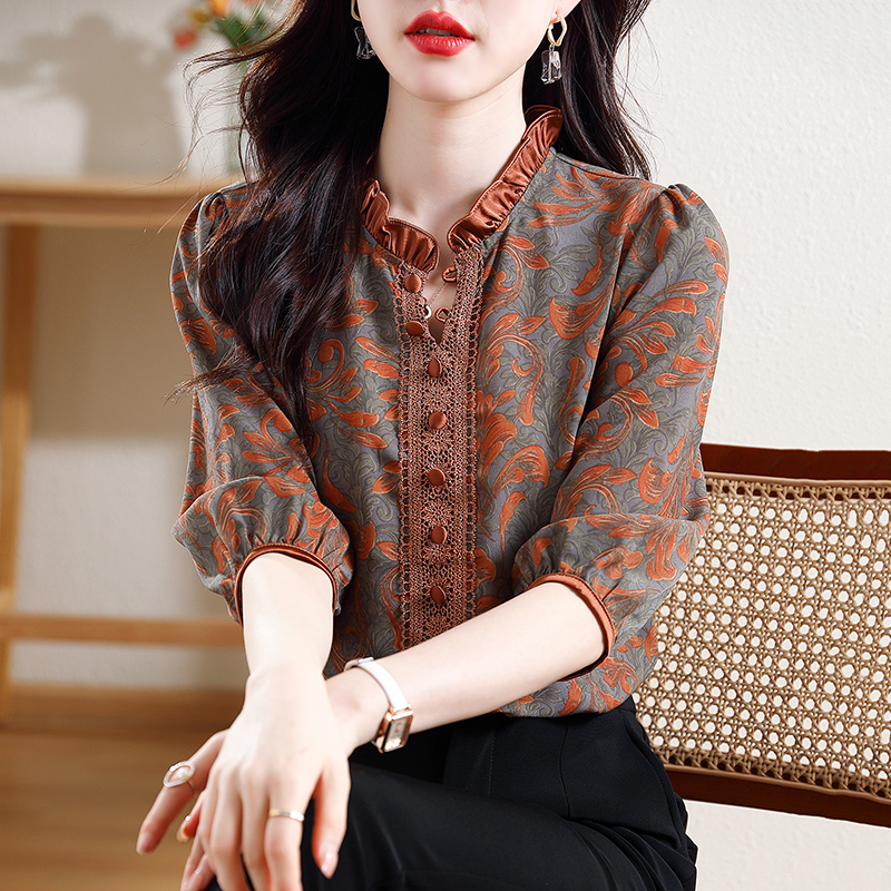 เสื้อเชิ้ตผู้หญิงแขนยาว เสื้อเชิ้ตผู้หญิงใส่ทํางาน 390 บาทต่อชิ้น ฟรีค่าจัดส่ง