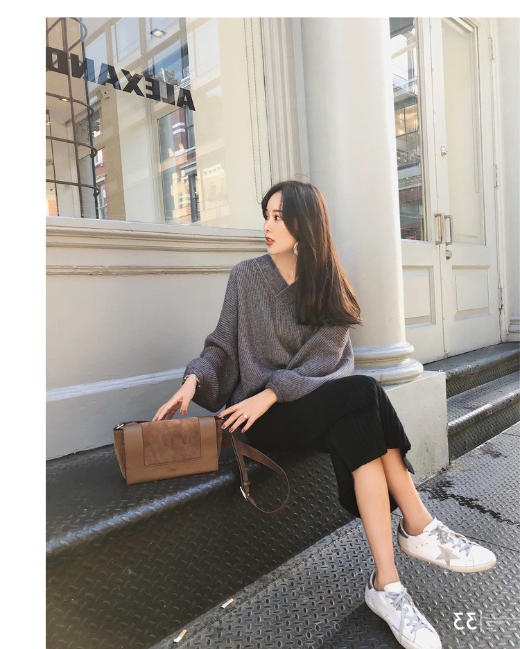 Set เสื้อไหมพรม กระโปรง งานดีเกาหลีมากกกกกก ห้ามพลาดเลยน้า (ได้ 2 ชิ้น) เทา-ดำ