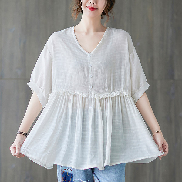 เสื้อลินินคนอ้วน