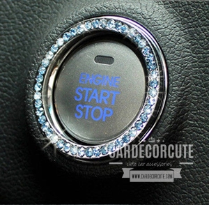 โลโก้สติกเกอร์โลหะ - วงกลมโลหะ ติดปุ่ม PUSH START