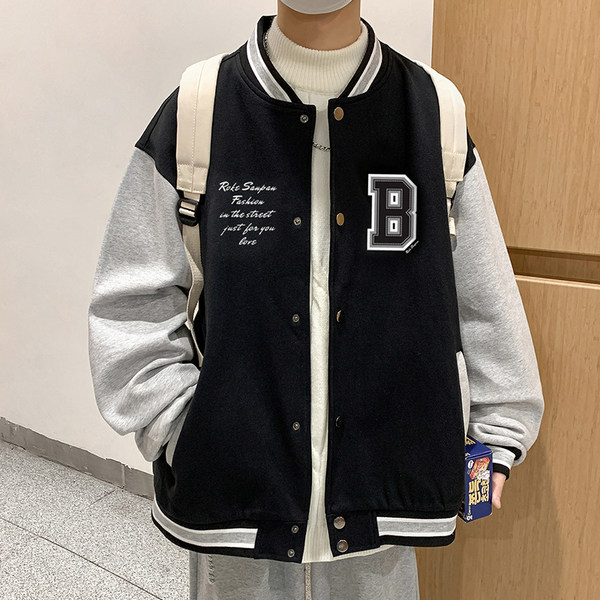 เสื้อแจ็คเก็ตเบสบอล เสื้อคลุม เสื้อแขนยาวสไตล์เกาหลี