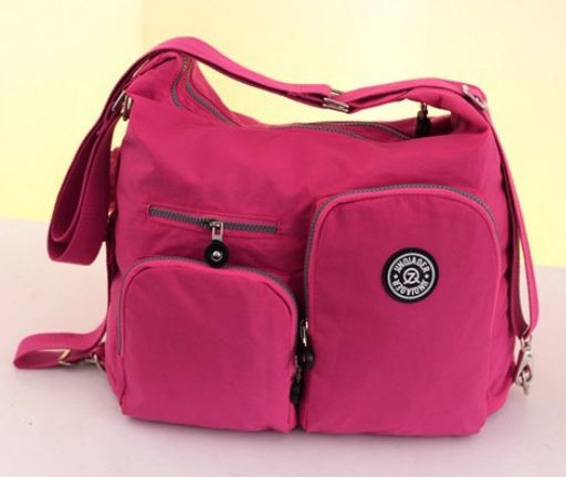 กระเป๋าสะพายข้างผู้หญิง กระเป๋าผ้าไนลอน กันน้ำ อย่างดี ดีไซน์สวย มีหลายสี กระเป๋าใส่ Ipad ได้ สีฟ้า ชมพู ม่วง แดง เขียว สวยเก๋ ค่ะ 431424