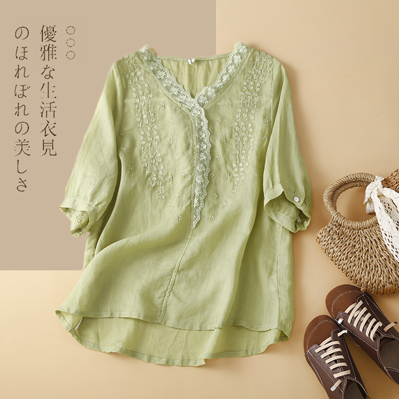 เสื้อลินิน เสื้อผ้าฝ้ายลินิน เสื้อเชิ้ตผ้าลินิน BY Zimo