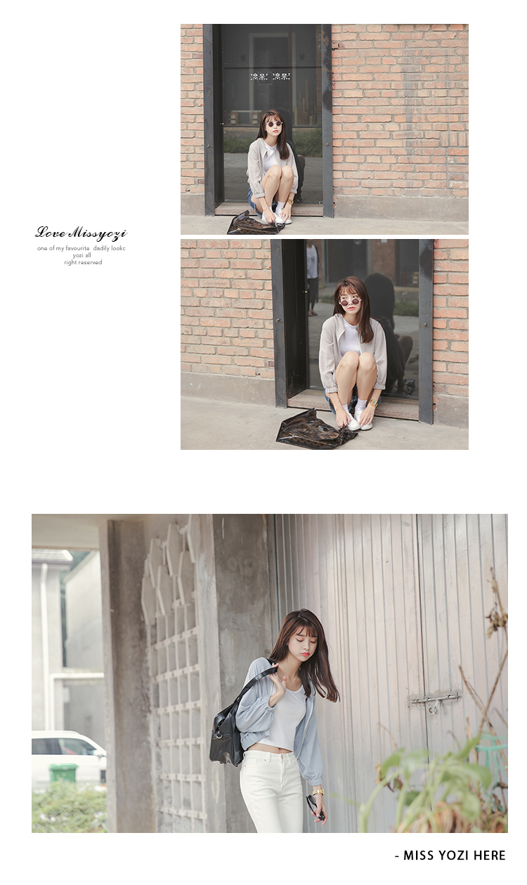 เสื้อคลุมทรงเก๋ๆ สีฟ้า จั๊มเอวและจั๊มแขน พร้อมส่ง same pic