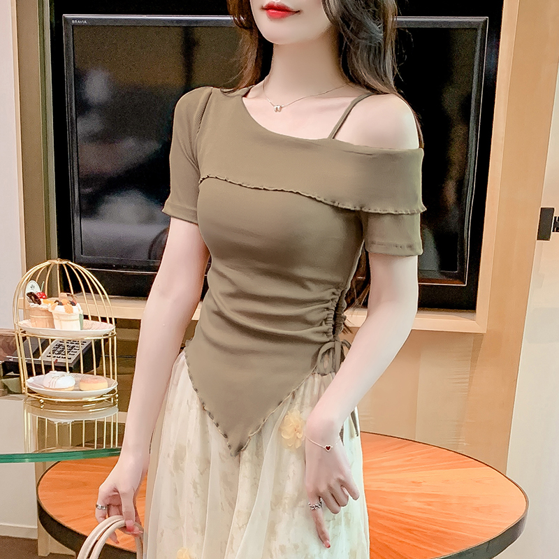 เสื้อผ้าวัยรุ่นเกาหลี เสื้อยืดวัยรุ่นผู้หญิง มีขนาด S M L XL
