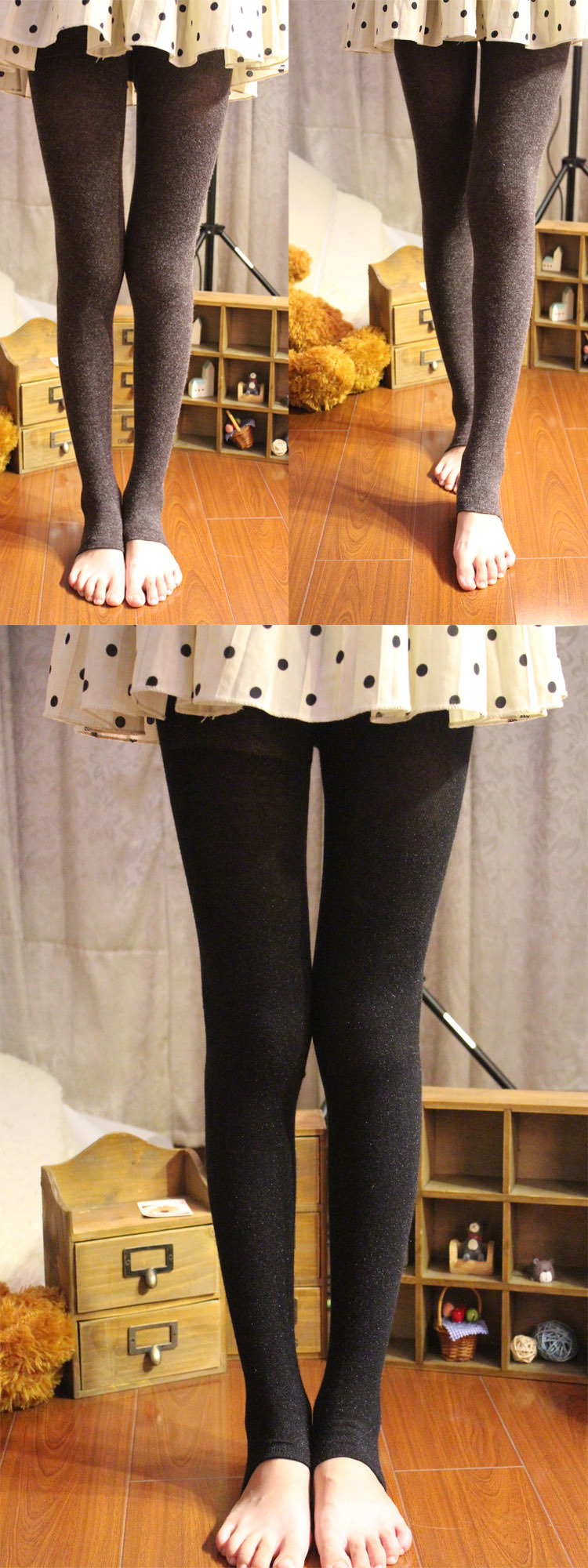 Legging เลกกิ้งกันหนาว หุ้มข้อเท้า มีประกายในเนื้อผ้า ผ้าผสมขนอูฐ เนื้อนุ่ม น่ารัก ใส่สบาย ยืดได้เยอะ พร้อมส่งจ้า