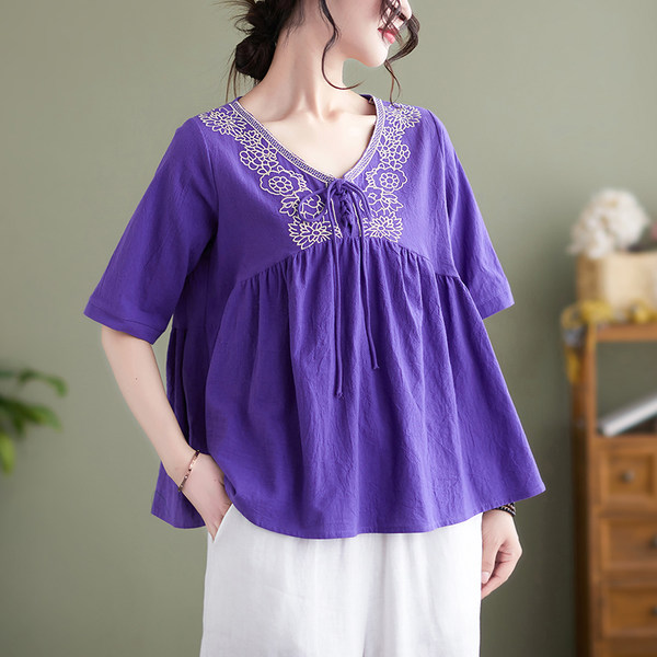 เสื้อลินิน แบบเสื้อสวยๆ เสื้อผ้าฝ้ายลินิน เสื้อเชิ้ตผ้าลินิน BY LININ