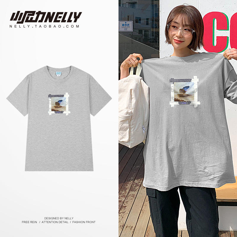 เสื้อยืดคอกลม ผู้ชาย เสื้อยืดผู้ชายเกาหลี เสื้อยืดเกาหลี แบรนด์ NELLY