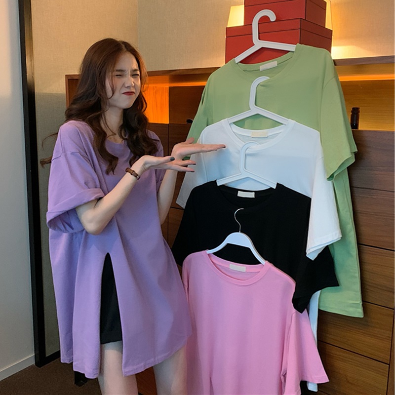 เดรสสไตล์เสื้อยืด S-3XL(อกเสื้อยืด 43- 51 นิ้ว)ใส่สบายๆอยู่บ้าน ใส่นอน