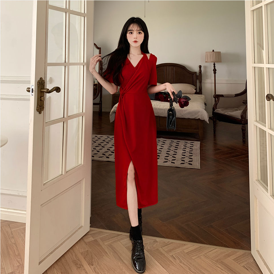 เดรสแขนสั้น มีไซส์ L-4XLอก 38-47 นิ้ว ใส่ได้ทั้งสาวหุ่นดีน่ารักจนถึงสาวอวบพลัสไซส์ จัดส่งฟรี! ทักแชทสั่งซื้อ
