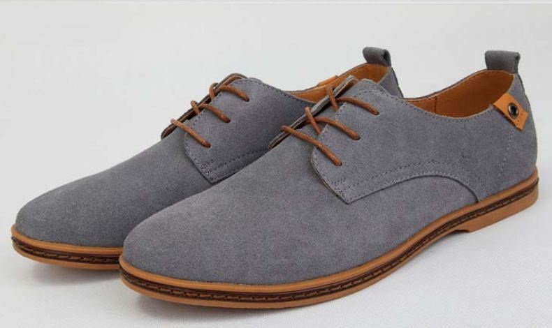รองเท้าหุ้มส้น ผู้ชาย รองเท้าผู้ชาย หุ้มส้น ใส่ออกงาน แบบสุภาพ สีเทา สไตล์ Oxford แฟชั่นยุโรป แบบเท่ ใส่กับสูท กางเกง สแล็ค 17024_5